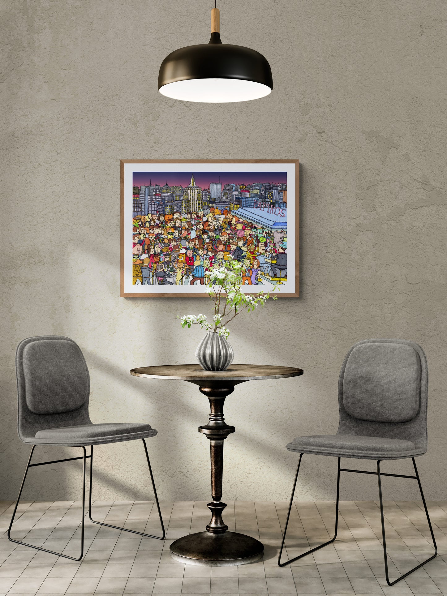 Club Papiros: Manhattan Branch, framed